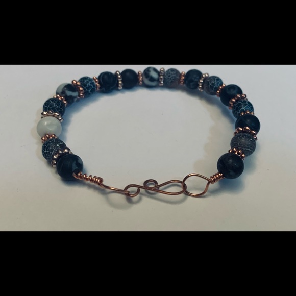 Handmade Gemstone Copper beaded bracelet NWT New - Picture 3 of 4
